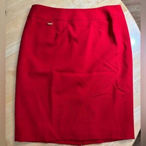 Calvin Klein Petite Red Pencil Skirt